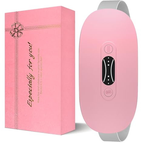 LISACOOL - Portable Heating Pad for Period Cramps, Wireless Menstrual Heating Pad with 3 Heat Levels and 3 Massage Modes, Birthday Gifts for Women Girls