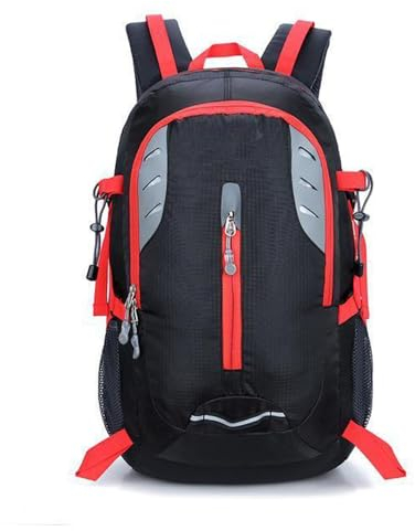 nanologi Fahrradrucksack, Wanderrucksack Nylon Reiserucksack, Wasserdicht Sportrucksack, Rucksack für Damen Herren bei Radfahren, Radreise - Schwarz