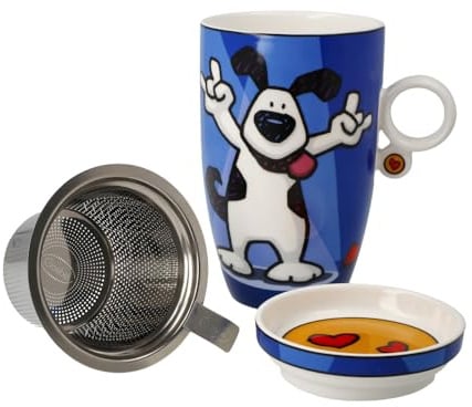 Teetasse mit Deckel und Sieb Rock On Ed Heck - Pop Art