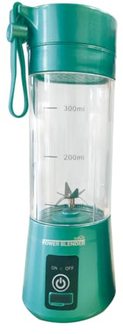 STARLYF Batidora de vaso portatil y potente Power Blender, Sin cable, Batidos y zumos, Licuadora instantanea, Batidos proteícos, rápido y fácil de usar, blender smoothie maker (Verde)