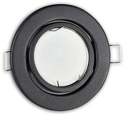 6x LED Einbaustrahler Set anthrazit rund 5 Watt neutralweiß 230V super flach - Einbauleuchte schwenkbar und dimmbar - 70mm Bohrloch Einbau-Spot Decken-Strahler Deckeneinbaustrahler