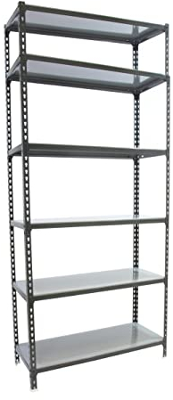 PROREGAL Schwerlastregal Giant Metal Shark | HxBxT 250x110x40cm | Fachlast 200kg | Anthrazit-Verzinkt | Regal Standregal Aufbewahrungsregal