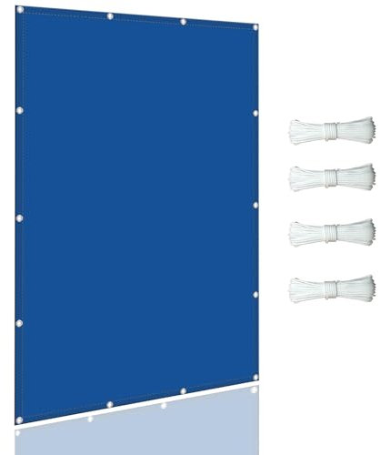 Filet D'ombrage Protection Solaire 3 x 5 m Toile Rectangulaire pour Voile D'ombrage Voile de Parasol pour Extérieur Patio Piscine, Bleu Foncé