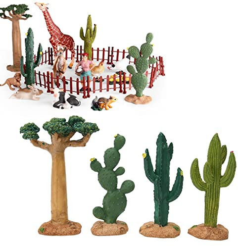 OPPWONG Faux, Simulation de Artificiels, Plantes du Désert, Décoration de Terrarium du Désert, Décorations de pour Aménagement Paysager D'aquarium