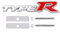 AQXYWQLL 3D-Metall-Typ-R-Logo, Frontgrill-Abzeichen, Heckkoffer-Emblem-Aufkleber, kompatibel mit Civic Typer CRV HRV Accord Fit Autozubehör(Color:Grill White Red)