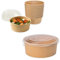 ECOPICNIC 50 Pack Kraft Salad Bowls with PP Lids 750 ml | Disposable Food Containers for Salads, Soups, and Takeaway, Eco-Friendly Paper Bowls with Clear Leak-Proof Lids