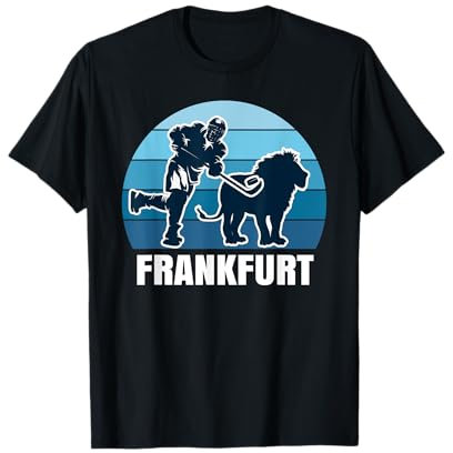 Frankfurt Eishockey Fan T-Shirt Lwen: Herren, Unisex-Erwachsene, Sportsfans, Eishockeyfans, Frankfurt Eishockey Fans, Schwarz, S, Halbarm, Crew Neck, T-Shirt
