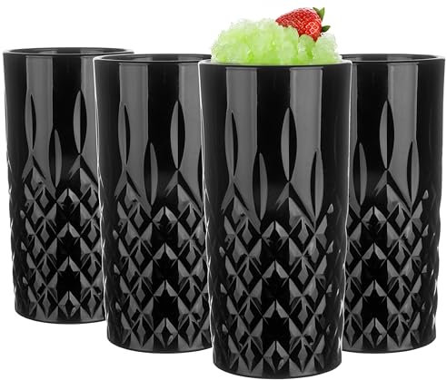 Glasmark KROSNO 1992 Hohes Glas 300 ml Schwarz KPL4