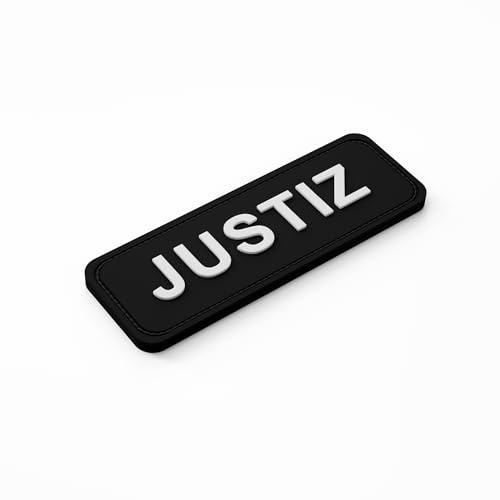 Patch Force - Justiz Ausrüstung - Justiz Patch als Abzeichen für Justizuniform, Schutzweste, Einsatztasche, Jacke oder Rucksack - 3D rubber klett patch - 12 x 4 cm