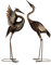 TERESA'S COLLECTIONS Yard Decorations Outdoor Garden Statues, Brass Metal Crane Yard Art, 25-26 Lawn Ornaments for Backyard,Outside Porch,Patio,Heron Decoy Bird Garden Decor,Set of 2,Gifts for Mom