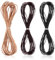 Lederband für Ketten 3 Rollen 5M x 1mm Lederschnur aus echt Leder Lederband 1mm Natur Echtlederband Lederbänder für Kette Armband Schmuck DIY Handwerk - Reißfeste Lederschnüre Schwarz Kaffeefarbe