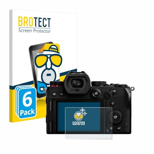 BROTECT Schutzfolie für Panasonic Lumix DC-S5D | 6 Stück Entspiegelnder Displayschutz Made in Germany Matte Displayschutz-Folie Anti-Reflex Anti-Fingerprint Einfache Montage