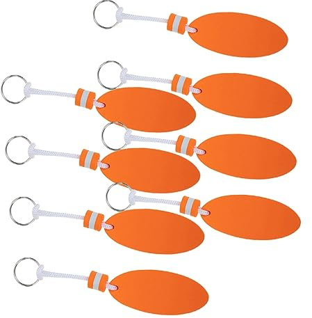 BESTonZON 8stücke Teiliges Eva Schwimmendes Schlüsselanhänger- Ovale Wasserfeste Anhänger Für Kajakfahren Bootfahren Angeln Leicht Und Dekorativ Für Wassersport Und Outdoor-aktivitäten