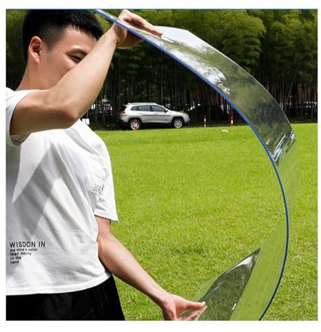 GOFQB Hoja de plástico acrílico Transparente Invernadero policarbonato toldo Cristal Placa Resistencia for PC para:Paneles de acristalamiento for Exteriores(0.6x2m/2x6.6ft)