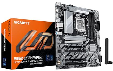 GIGABYTE B860 DS3H WIFI6E Intel Core Ultra (Series 2) LGA 1851 Scheda madre, ATX, DDR5, 3X M.2, PCIe 5.0, USB-C, WIFI6E, 2.5GbE LAN, EZ-Latch