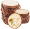 Xmart 18 stücke Holzscheiben Durchmesser 9-10 cm Runde Baumscheiben Kleine Baumscheibe Ohne Loch Holzscheibe zum Basteln für Weihnachten Herbst Hochzeiten Basteln Malen DIY Handwerk ca 10 mm Dicke