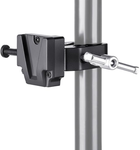 V Mount Battery Clamp Mount, Heavy Duty V Lock Mount Quick Release Adapter for Mounting to Lighting Stand and Support Rod, for DSLR Camera Battery