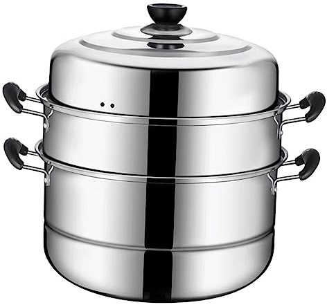 FUNNETOYU Olla Vaporera Inoxidable De Potente Capacidad Compatible Con Estufas Gas y Eléctricas