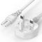 Power Cable Compatible with LG TV 5M White, Ancable 2 Pin Figure 8 Power Lead Compatible with LG, Sumsang TV, PS4, PS5,Xbox etc.