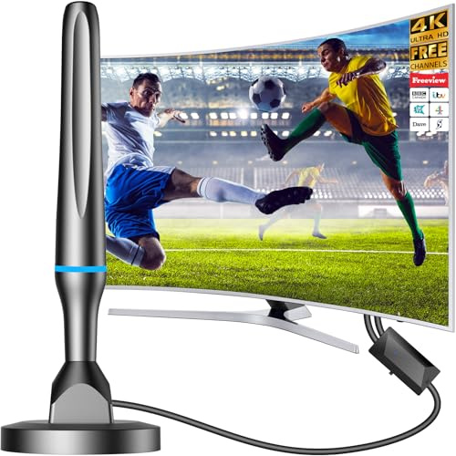 Freeview aerial for local channels with 4K/1080P HD support for smart TVs and other compatible TVs