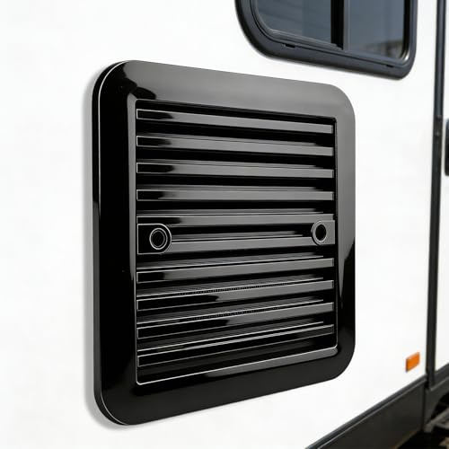 Lüftungsventilator für Wohnwagen, 12 V Kühlung Abluftventilator, RV Air Vent Outlet Kühlergrill, Lüftungsventilator geräuscharmes Lüftungsgebläse für Wohnwagen, Wohnmobil, Wohnmobil(Schwarz)