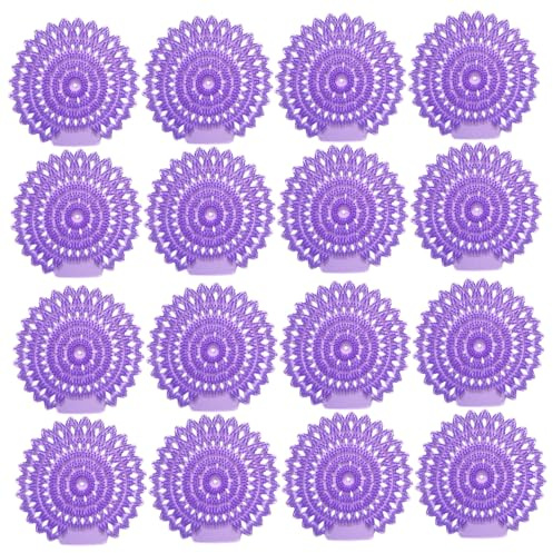 Urinal Screen Deodorizer, 12 Pack Lavender Scented Urinal Cakes with Anti-Splash Design, Long-Lasting Odor Control for Restrooms and Commercial Bathrooms