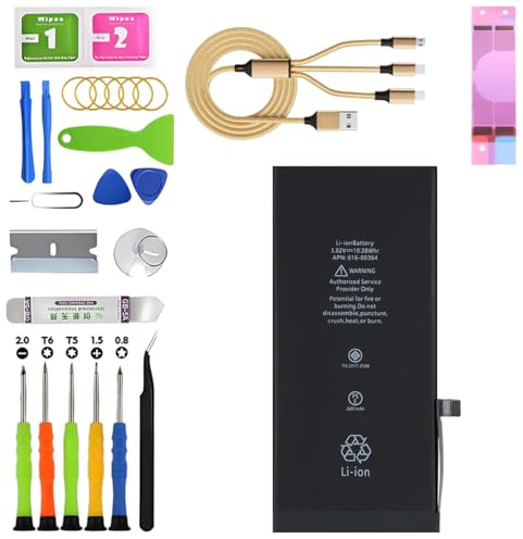 Batteria per iPhone 8 Plus A1897 A1864 2691 mAh Batteria in polimero di litio con kit di riparazione