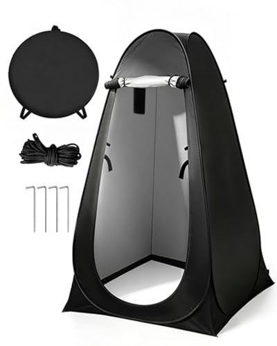 Tenda da doccia da campeggio, tenda pop-up per spogliatoio con borsa e accessori, impermeabile, protezione UV, spogliatoio, tenda per WC, tenda da spiaggia per esterni, spiaggia, escursionismo, 120 x