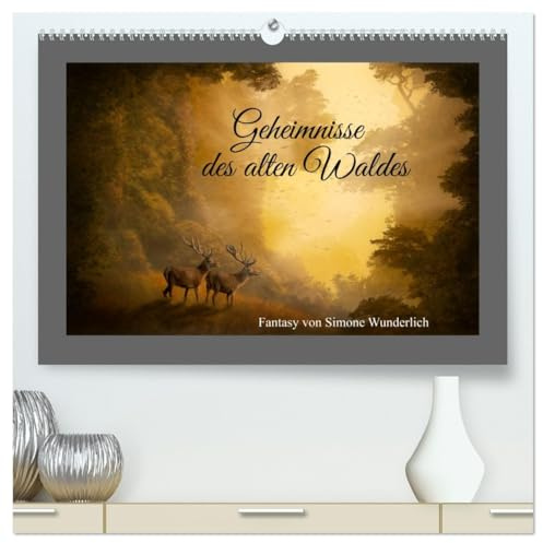 Geheimnisse des alten Waldes (hochwertiger Premium Wandkalender 2026 DIN A2 quer), Kunstdruck in Hochglanz: Fantasy - Landschaften zum Träumen (CALVENDO Kunst)