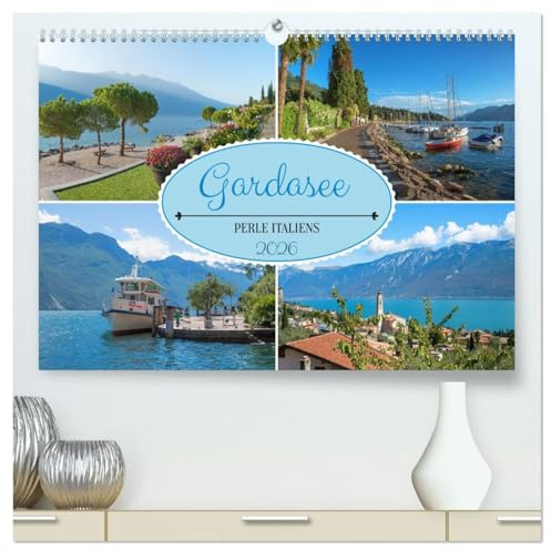 Gardasee - Perle Italiens (hochwertiger Premium Wandkalender 2026 DIN A2 quer), Kunstdruck in Hochglanz: Idyllische Orte und Landschaften am nördlichen Gardasee (CALVENDO Orte)