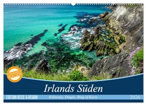 Irlands fanzinierender Süden (Wandkalender 2026 DIN A2 quer), CALVENDO Monatskalender: Lassen Sie sich Verzaubern von der Schönheit der südirischen Landschaften. (CALVENDO Natur)