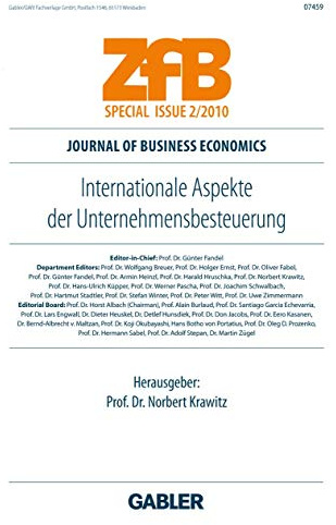 Internationale Aspekte der Unternehmensbesteuerung (ZfB Special Issue)