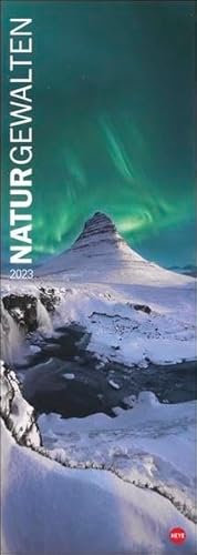 Naturgewalten Vertical Kalender 2023. Länglicher Kalender, der Naturphänomene spektakulär zur Geltung bringt. Großer Fotokalender 2023 mit beeindruckenden Naturaufnahmen.