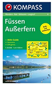 Füssen, Außerfern: Wander-, Rad-, Skitouren- und Langlaufkarte. Mit Panorama. GPS-genau. 1:50.000