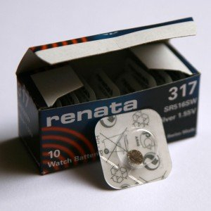 Renata 317 SR516SW Knopfzelle (Lithium) 10 Stück