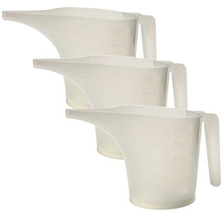 Norpro Plastic Measuring Funnel Pitcher, 2 Cup Capacity (Pack of 3)