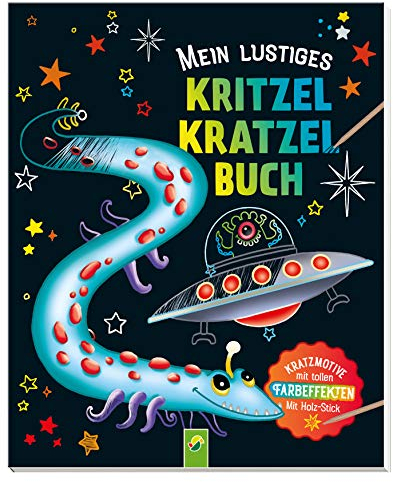 Mein lustiges Kritzel-Kratzel-Buch: Kratzmotive mit tollen Farbeffekten - Mit Bambus-Stick. Für Kinder ab 5 Jahren