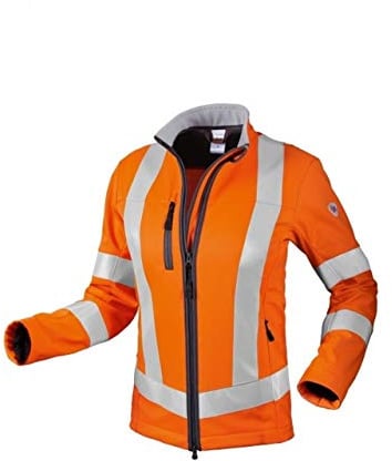 BP 2122-940-85-XS Damen-Softshell-Jacke, Stehkragen- und Arm-Hebesystem, 320,00 g/m² 100% Polyester, Warnorange, XS