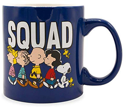 Silver Buffalo Peanuts Squad Keramikbecher, 1 Stück, Schwarz