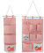 Borsa Portaoggetti da Parete 2 Stili Stoffa Organizzatore in Lino con Piccole Tasche per Casa Ufficio 2 PCS (ROSA)