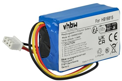 vhbw Akku Ersatz für Hobot HB16815 | für Staubsauger Home Cleaner Heimroboter (800mAh, 14,8V, Li-Ion)