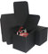 STRBOXONG Black Kraft Gift Boxes, 80x80x80mm Small Empty Gift Boxes with Lids for Presents, Sweet Favour Boxes for Parties, Weddings or Birthday(Pack of 10)
