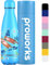 PROWORKS Bouteille d'eau Isotherme, Gourde INOX Reutilisable pour Maintien Chaud de 12 Heures, Froid Jusqu’à 24 Heures, Sport, Gym, Voyage 1 Litre Poudre Bleue Rassemblement de Famille Loutre