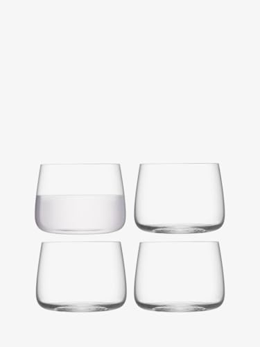 LSA International Metropolitan Stielloses Glas, 360 ml, transparent, 4 Stück, spülmaschinenfest, MW01, Durchsichtig
