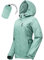33,000ft Veste de pluie imperméable et pliable pour femme - Légère et respirante - Coupe-vent - Coupe-vent - Pour la course à pied, le golf, le cyclisme - Avec capuche, vert menthe, 42