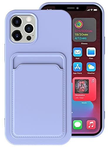 König Design Handyhülle kompatibel mit Apple iPhone 14 Pro Max Schutzhülle Case Cover Kartenfach Helles Lila