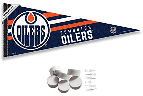 Edmonton Oilers Wimpel-Flagge und Wandhalterung