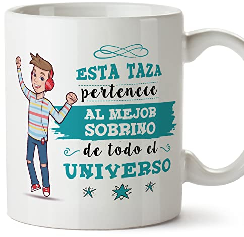 MUGFFINS Tazas para SOBRINO - En Español - Mejor Familia del Universo - 11 oz / 330 ml - Regalo original y divertido