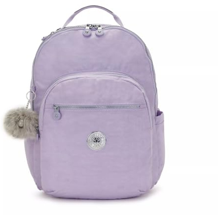 Kipling Seoul Extra Large Metallic 17 Laptop Backpack, Bridal Lavender, 13.5''L x 18.25''H x 7.75''D, Kipling Women's Seoul Xl Backpack