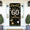 Deko 60. Geburtstag Banner Mann Frau,60 Geburtstag Deko,Alles Gute zum Geburtstag Banner 60 Geburtstag,Lange Größe Schwarzes Gold 60 Geburtstag Party Deko Für Frauen und mann 185 × 90 cm
